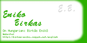 eniko birkas business card