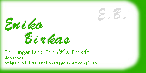 eniko birkas business card